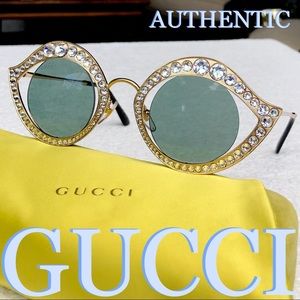 GUCCI Lips Swarovski crystal sunglasses
